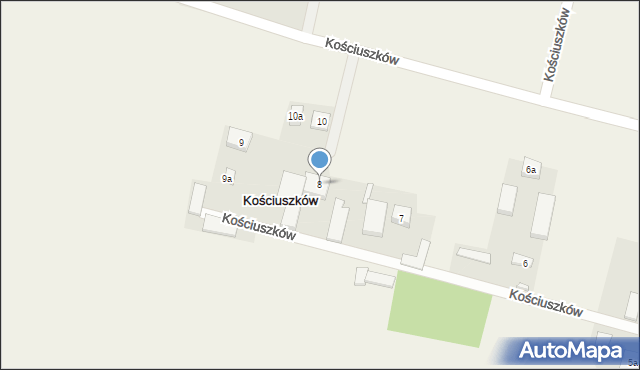 Kościuszków, Kościuszków, 8, mapa Kościuszków