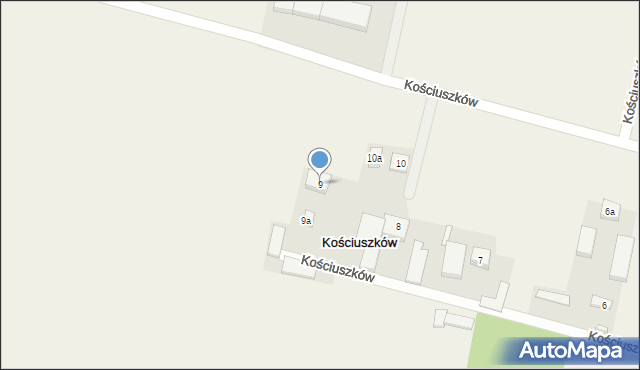 Kościuszków, Kościuszków, 9, mapa Kościuszków