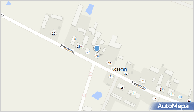 Kosemin, Kosemin, 26, mapa Kosemin