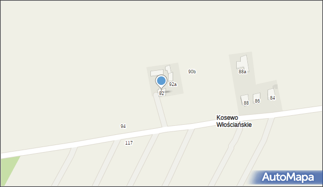 Kosewo, Kosewo, 92, mapa Kosewo