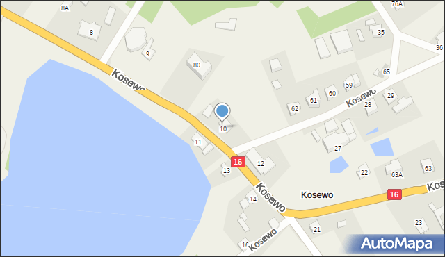 Kosewo, Kosewo, 10, mapa Kosewo