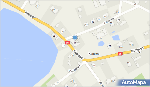 Kosewo, Kosewo, 12, mapa Kosewo