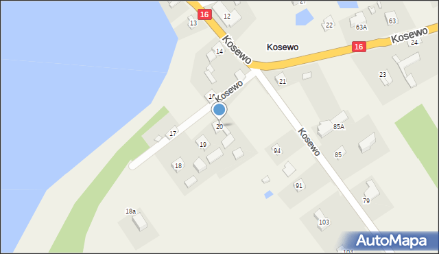 Kosewo, Kosewo, 20, mapa Kosewo