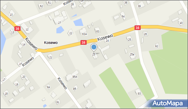 Kosewo, Kosewo, 23, mapa Kosewo