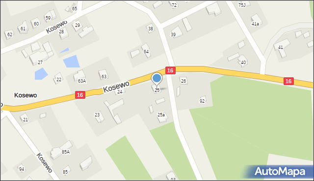 Kosewo, Kosewo, 25, mapa Kosewo