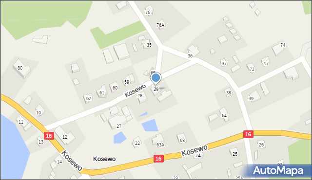 Kosewo, Kosewo, 29, mapa Kosewo