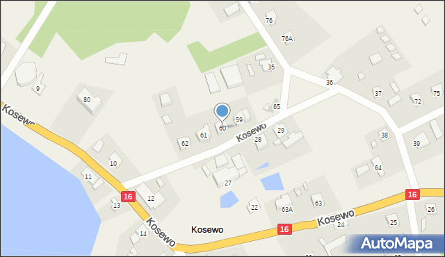 Kosewo, Kosewo, 60, mapa Kosewo