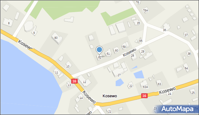 Kosewo, Kosewo, 62, mapa Kosewo