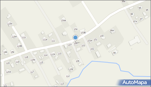 Kosienice, Kosienice, 105, mapa Kosienice