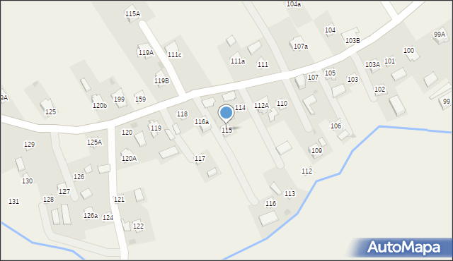 Kosienice, Kosienice, 115, mapa Kosienice