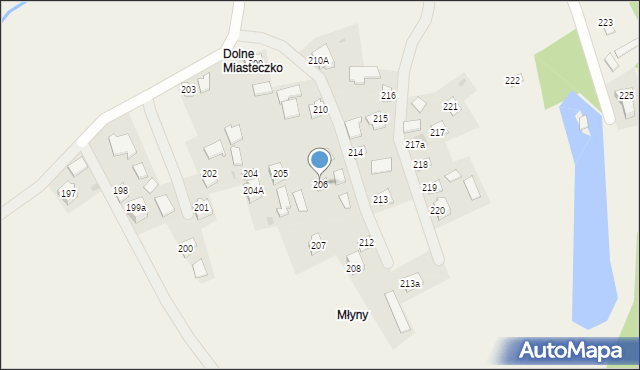 Kosienice, Kosienice, 206, mapa Kosienice