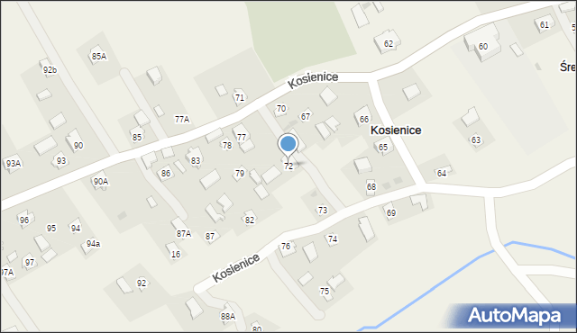 Kosienice, Kosienice, 72, mapa Kosienice