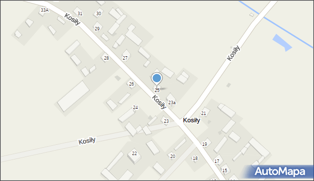 Kosiły, Kosiły, 25, mapa Kosiły