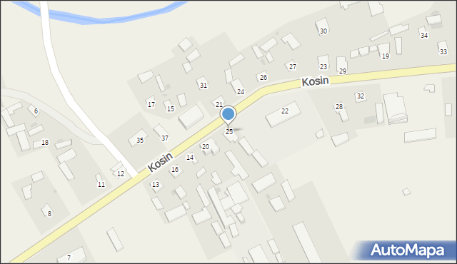 Kosin, Kosin, 25, mapa Kosin