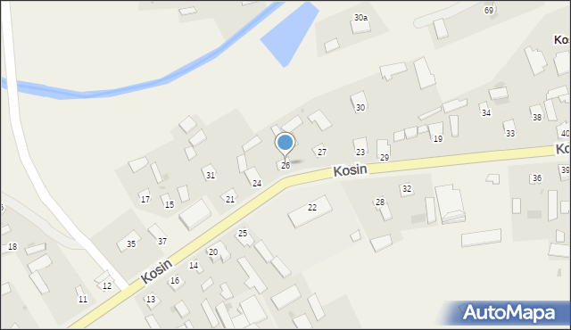 Kosin, Kosin, 26, mapa Kosin