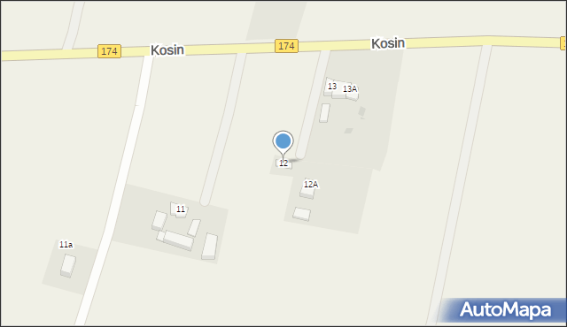 Kosin, Kosin, 12, mapa Kosin