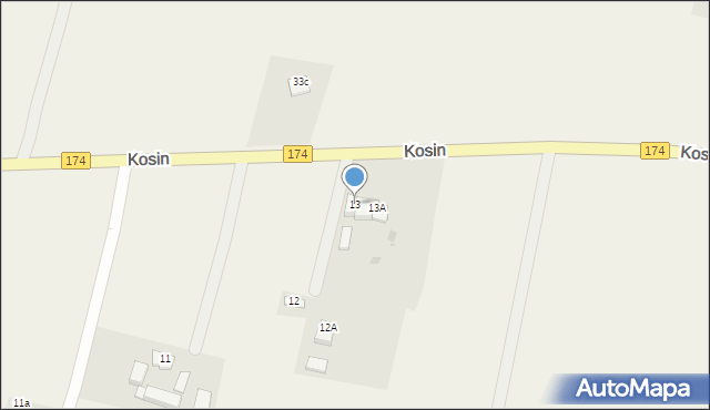 Kosin, Kosin, 13, mapa Kosin