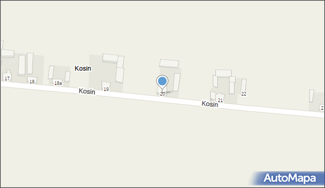 Kosin, Kosin, 20, mapa Kosin