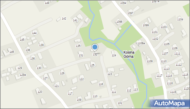 Kosina, Kosina, 132, mapa Kosina