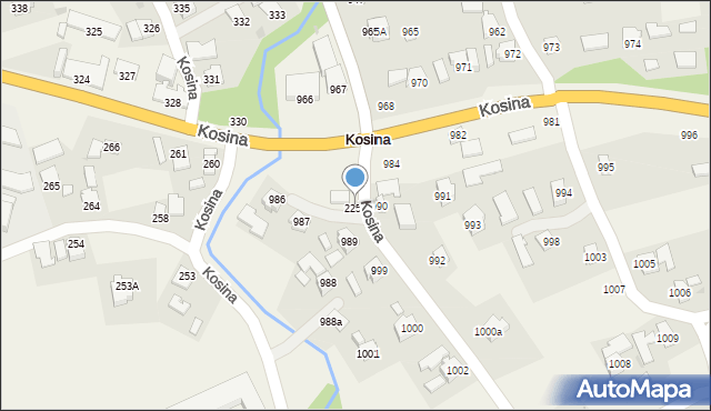 Kosina, Kosina, 225a, mapa Kosina