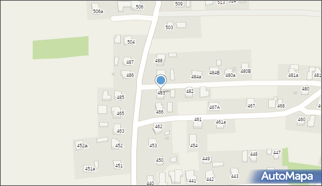 Kosina, Kosina, 483, mapa Kosina