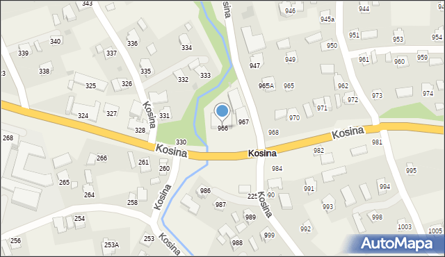 Kosina, Kosina, 966, mapa Kosina