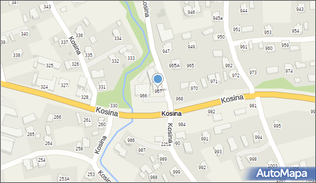 Kosina, Kosina, 967, mapa Kosina