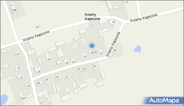 Kosiny Kapiczne, Kosiny Kapiczne, 13, mapa Kosiny Kapiczne