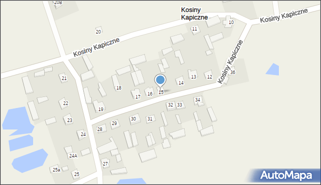 Kosiny Kapiczne, Kosiny Kapiczne, 15, mapa Kosiny Kapiczne