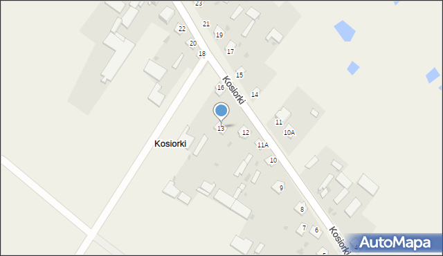 Kosiorki, Kosiorki, 13, mapa Kosiorki