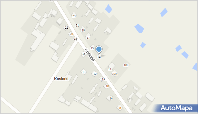 Kosiorki, Kosiorki, 14, mapa Kosiorki