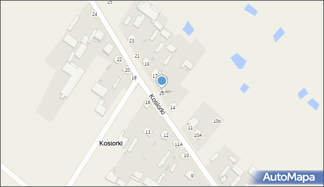 Kosiorki, Kosiorki, 15, mapa Kosiorki