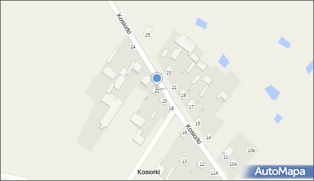 Kosiorki, Kosiorki, 22, mapa Kosiorki