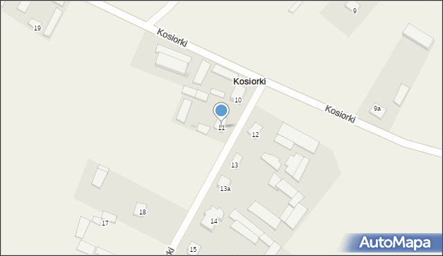 Kosiorki, Kosiorki, 11, mapa Kosiorki