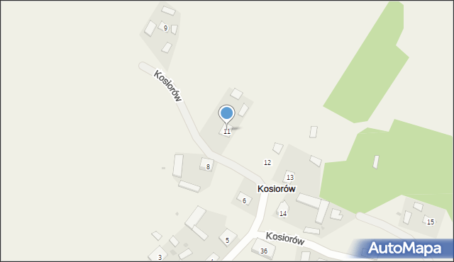 Kosiorów, Kosiorów, 11, mapa Kosiorów