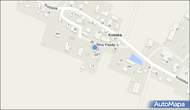 Kosiska, Kosiska, 13A, mapa Kosiska