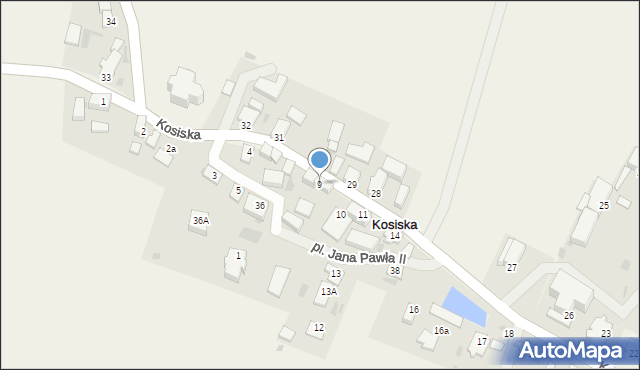 Kosiska, Kosiska, 9, mapa Kosiska