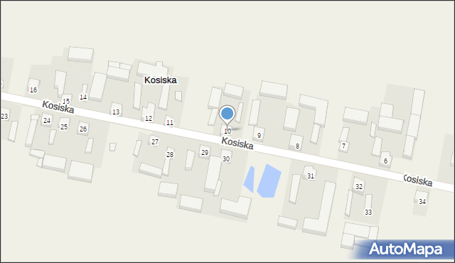 Kosiska, Kosiska, 10, mapa Kosiska