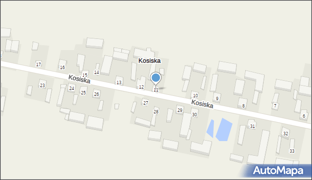 Kosiska, Kosiska, 11, mapa Kosiska