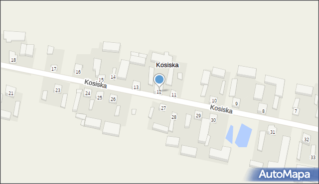 Kosiska, Kosiska, 12, mapa Kosiska