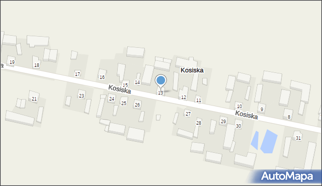 Kosiska, Kosiska, 13, mapa Kosiska