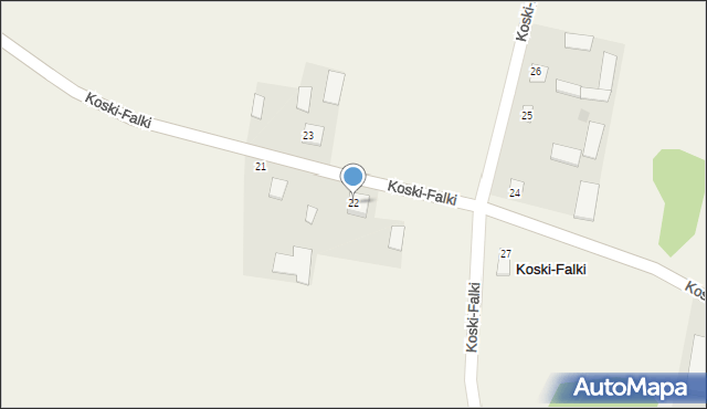 Koski-Falki, Koski-Falki, 22, mapa Koski-Falki