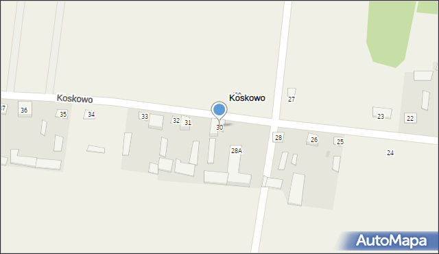 Koskowo, Koskowo, 30, mapa Koskowo