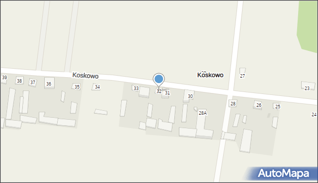 Koskowo, Koskowo, 32, mapa Koskowo