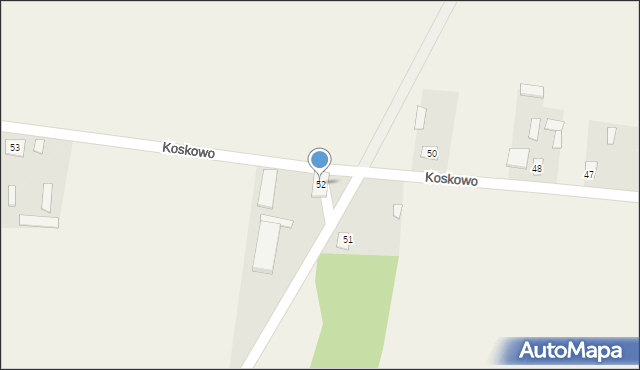 Koskowo, Koskowo, 52, mapa Koskowo