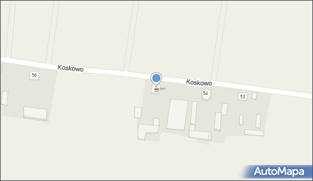Koskowo, Koskowo, 55, mapa Koskowo