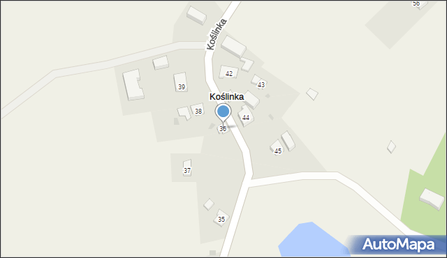 Koślinka, Koślinka, 36, mapa Koślinka