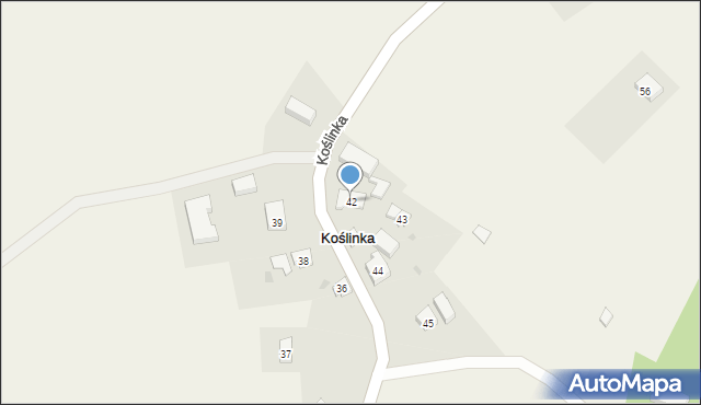 Koślinka, Koślinka, 42, mapa Koślinka