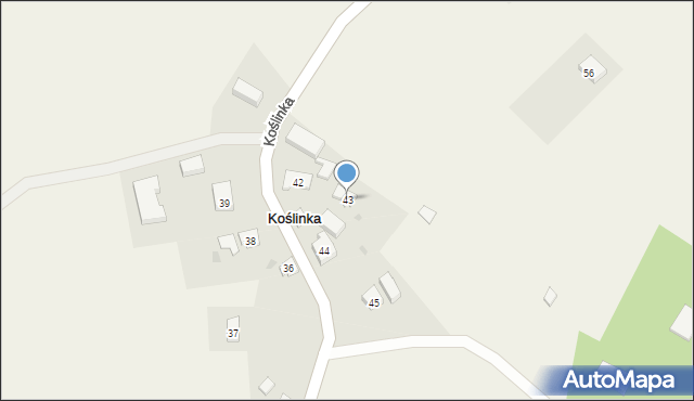 Koślinka, Koślinka, 43, mapa Koślinka