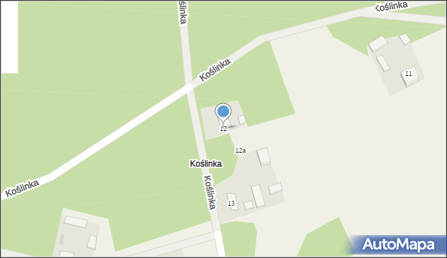 Koślinka, Koślinka, 12, mapa Koślinka